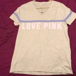 Grey VS PINK vneck T-shirt